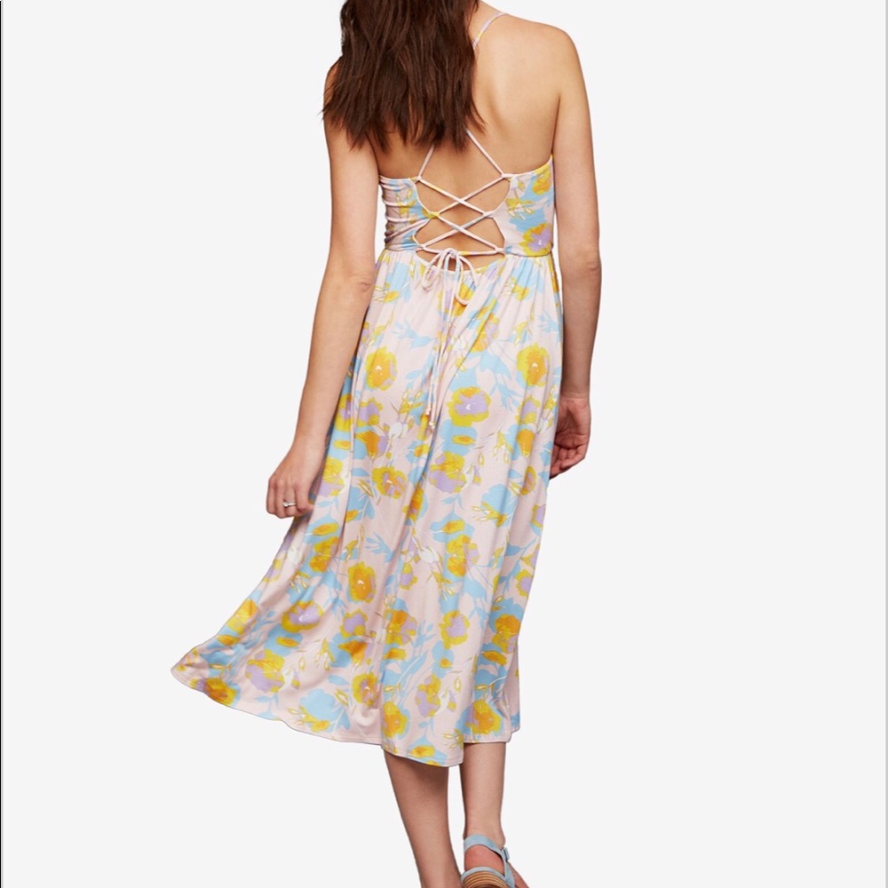 Rachel Pally Lace-up Floral Midi Dress Maternity
